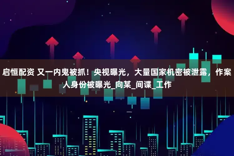 启恒配资 又一内鬼被抓！央视曝光，大量国家机密被泄露，作案人身份被曝光_向某_间谍_工作