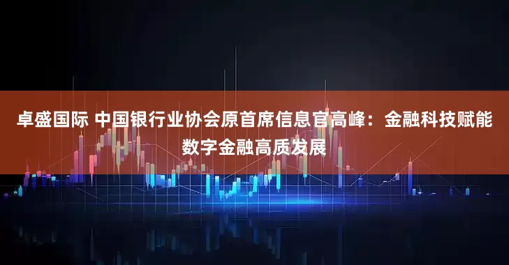 卓盛国际 中国银行业协会原首席信息官高峰：金融科技赋能数字金融高质发展